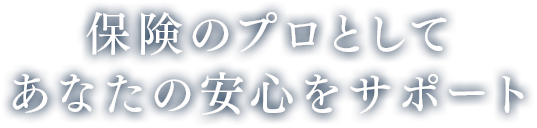 保険のプロとしてあなたの安心をサポート